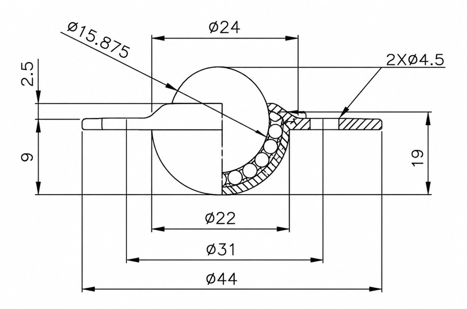 Engineering Drawing / CAD Dimension Image