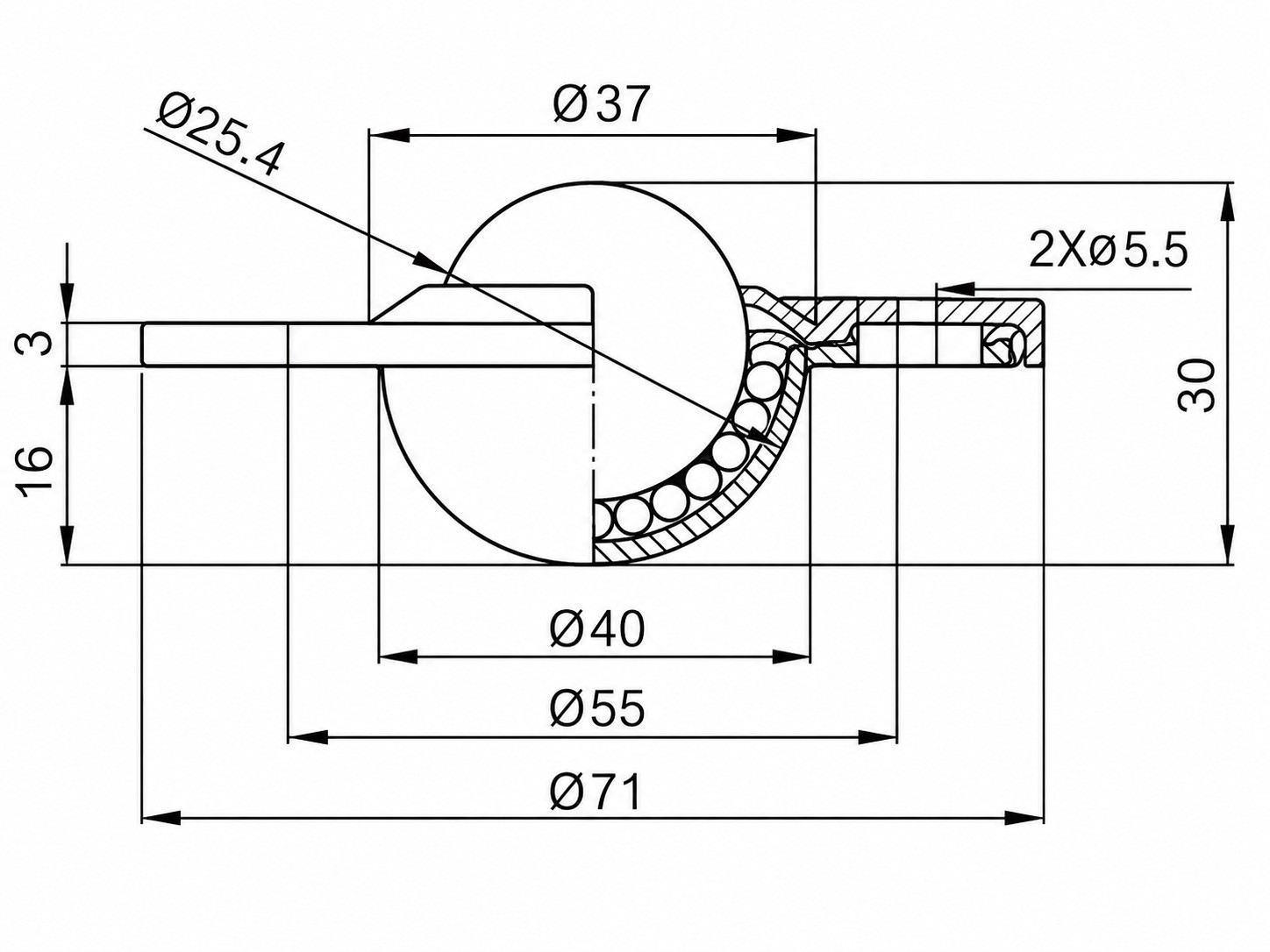 Engineering Drawing / CAD Dimension Image
